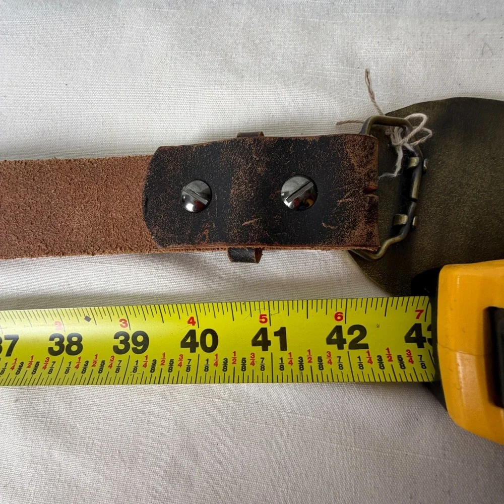 Vintage Bob Marley Medallion Buckle Brown Leather Belt – Reggae Statement Style